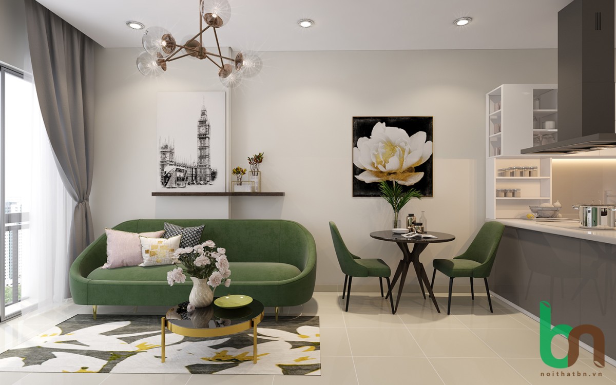 THIẾT KẾ THI C&Ocirc;NG NỘI THẤT CĂN HỘ TRỌN G&Oacute;I NH&Agrave; MẪU 9